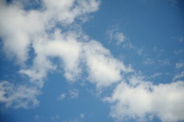 Beautiful clouds on clear sky background