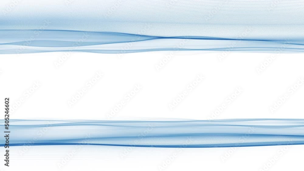 Poster seamless looping digital wavy lines on white copy space animation background.