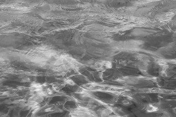 Texture or background. Black and white mini wave on the river.