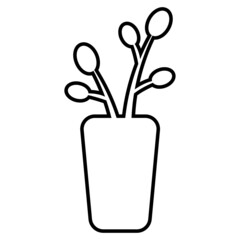 potted plant ouline icon