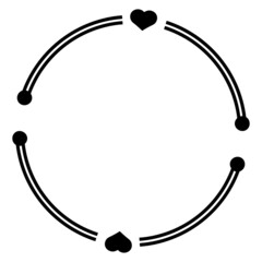 heart art circle frame