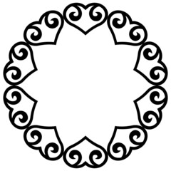 heart art circle frame