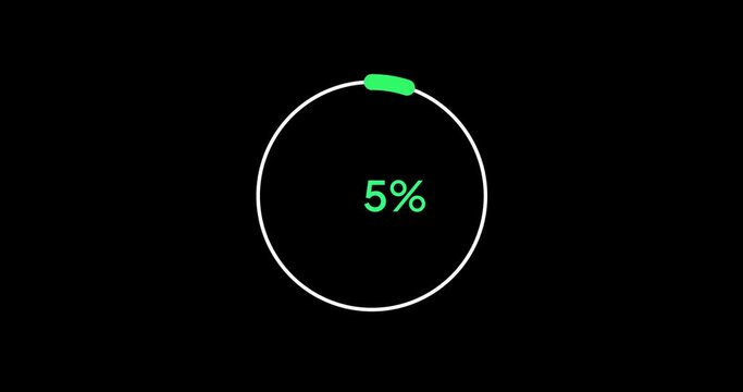 5% circle percentage diagrams modern animation design