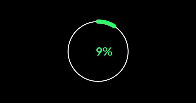 9% circle percentage diagrams modern animation design