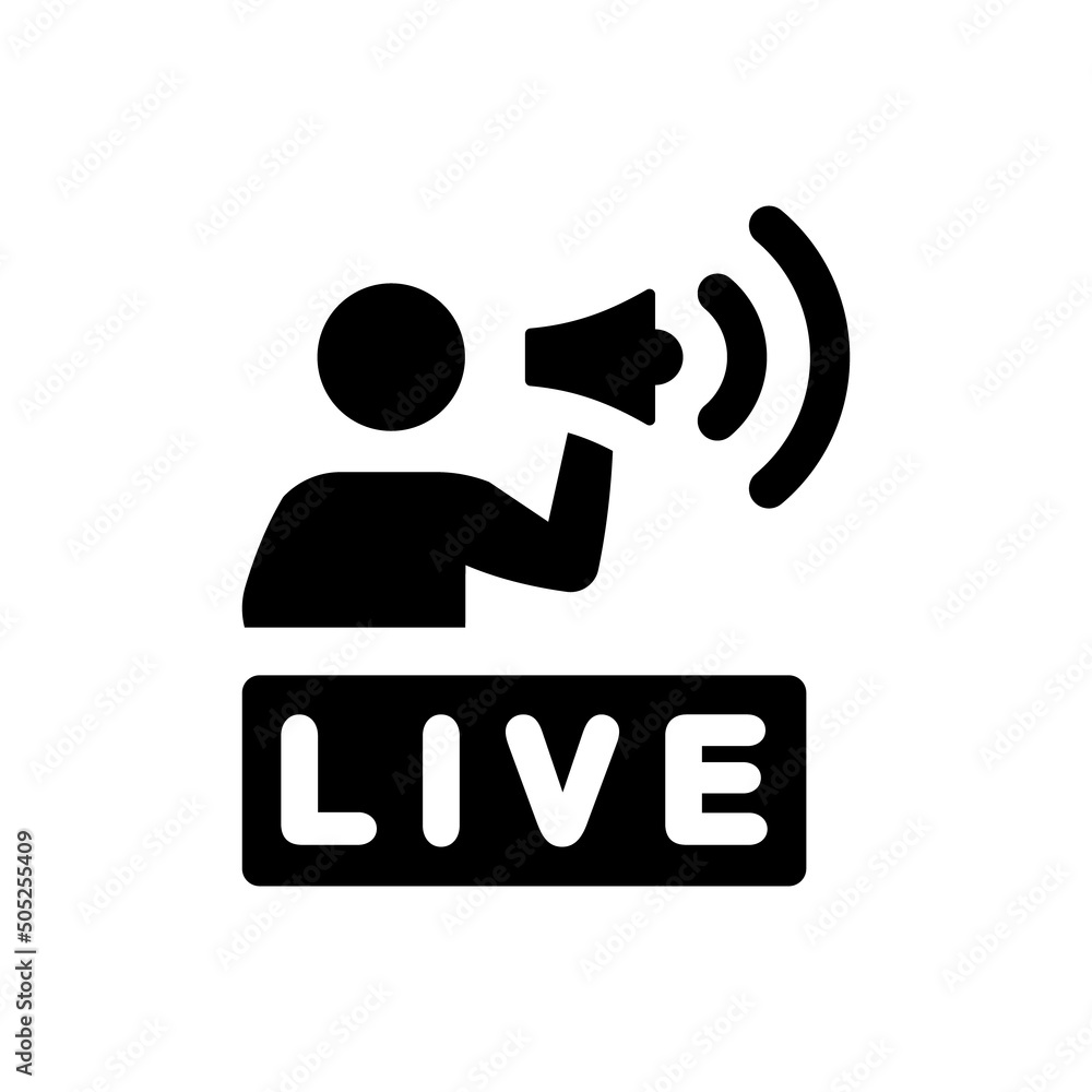 Poster Live streaming icon