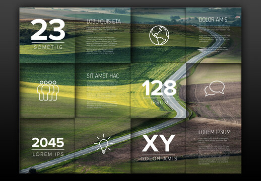 Mosaic Wit Background Photo Infographic Template