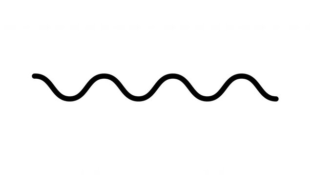 Simple Loopable trendy squiggle line animation in 4K 60 fps high resolution. Easy to use. Loop. 
