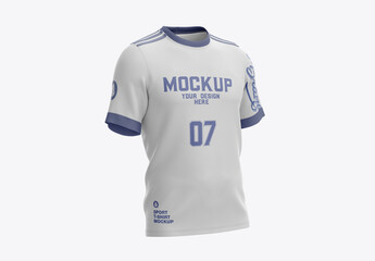 Soccer Men’S Sports T-Shirt Mockup - obrazy, fototapety, plakaty