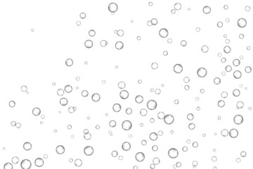 Obraz na płótnie Canvas Air bubbles, oxygen, champagne crystal clear, isolated on white background modern design. Vector illustration EPS 10.