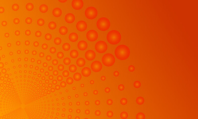 Abstract bright orange background with perspective circle gradient