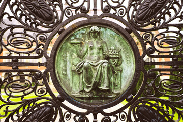 The gates near Peace Palace in the Hague