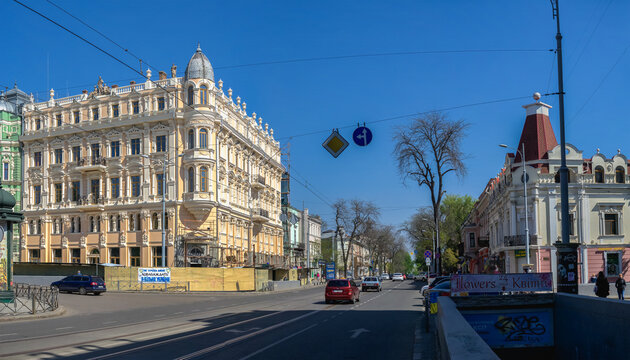 Preobrazhenskaya Street In Odessa, Ukraine