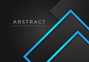 Abstract Blue Arrow Dark Grey Shadow Line with Blank Space Design Modern Futuristic Background Geometric Overlap Layer Paper Cut Style