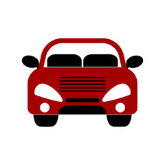 Car icon. Vector illustration isolated on white background.