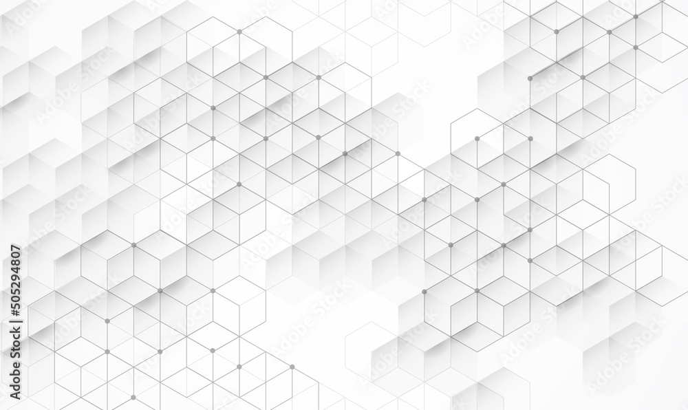 Poster abstract boxes background. modern technology with square mesh. geometric on white background with li