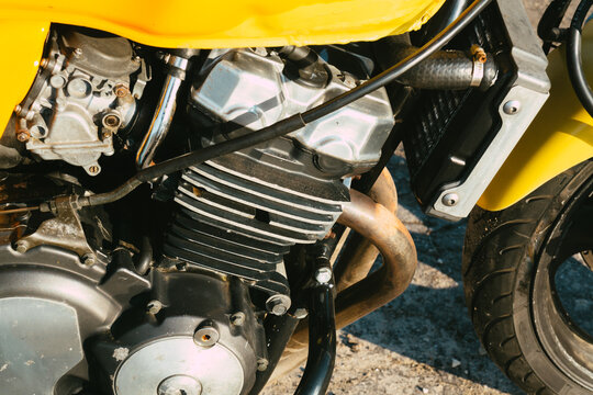 motorcycle engine detail