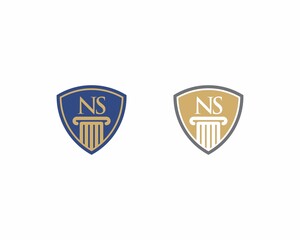 Letters NS, Law Logo Vector 001