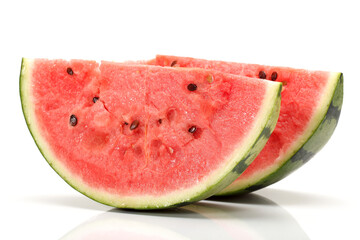 slice of watermelon on white background.