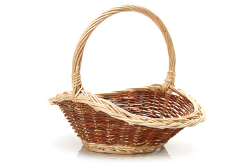 Obraz premium empty basket on white background