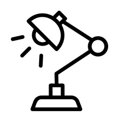 table lamp line icon