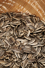 Sunflower seeds isolated on white background