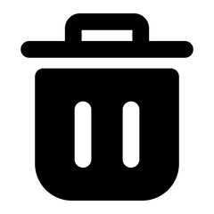 trash glyph icon