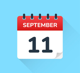 September 11 - Calendar icon vector.