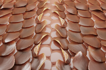 Macro dry skin ichthyosis details , skin cell,  3D rendering - obrazy, fototapety, plakaty