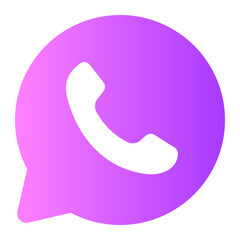chat phone gradient icon