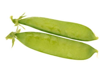 Snow peas isolated on white background