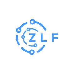ZLF technology letter logo design on white  background. ZLF creative initials technology letter logo concept. ZLF technology letter design.