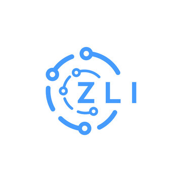ZLI technology letter logo design on white  background. ZLI creative initials technology letter logo concept. ZLI technology letter design.