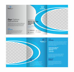 Creative business trifold brochure template.