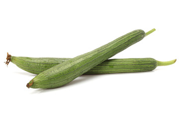 fresh loofah on the white background