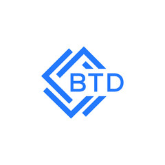BTD technology letter logo design on white  background. BTD creative initials technology letter logo concept. BTD technology letter design.
