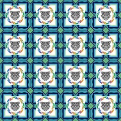 The Animal Life in Colorful Modern Seamless Pattern