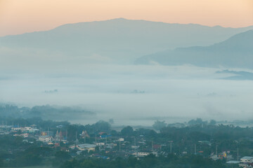 Fototapeta na wymiar City Chiang Rai View Point 