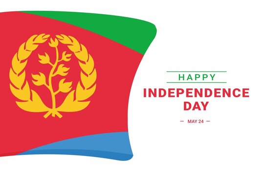 Eritrea Independence Day. Vector Illustration. The illustration is suitable for banners, flyers, stickers, cards, etc.