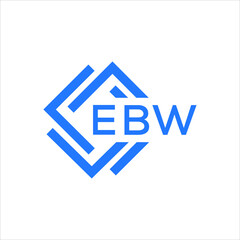 EBW technology letter logo design on white  background. EBW creative initials technology letter logo concept. EBW technology letter design.
