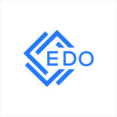EDO technology letter logo design on white  background. EDO creative initials technology letter logo concept. EDO technology letter design.
