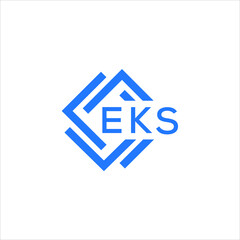 EKS technology letter logo design on white  background. EKS creative initials technology letter logo concept. EKS technology letter design.