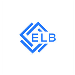 ELB technology letter logo design on white  background. ELB creative initials technology letter logo concept. ELB technology letter design.