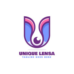 UNIQUE LENSA LOGO, SIMPLE MASCOT STYLE
