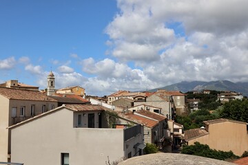 Fototapeta na wymiar view of the town on corsica