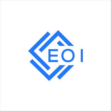 EOI technology letter logo design on white  background. EOI creative initials technology letter logo concept. EOI technology letter design.