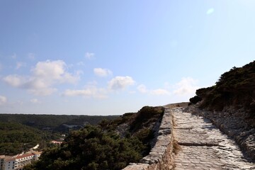 the wall on corsica in Bonifacio