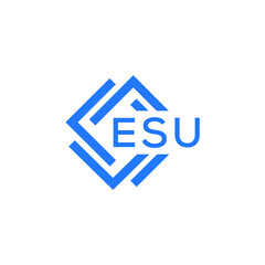 ESU technology letter logo design on white  background. ESU creative initials technology letter logo concept. ESU technology letter design.
