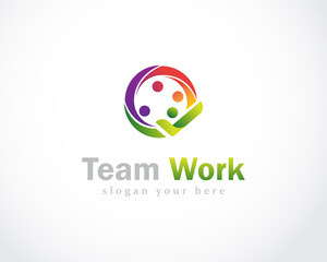 leadership logo creative people abstract design concept business growth