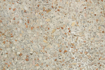 Old black and white granite or marble floor. Beautiful terrazzo texture for background pattern wall.