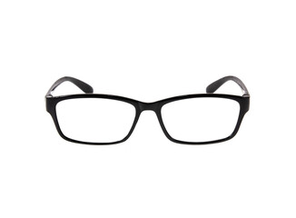 black glasses isolated on a white background